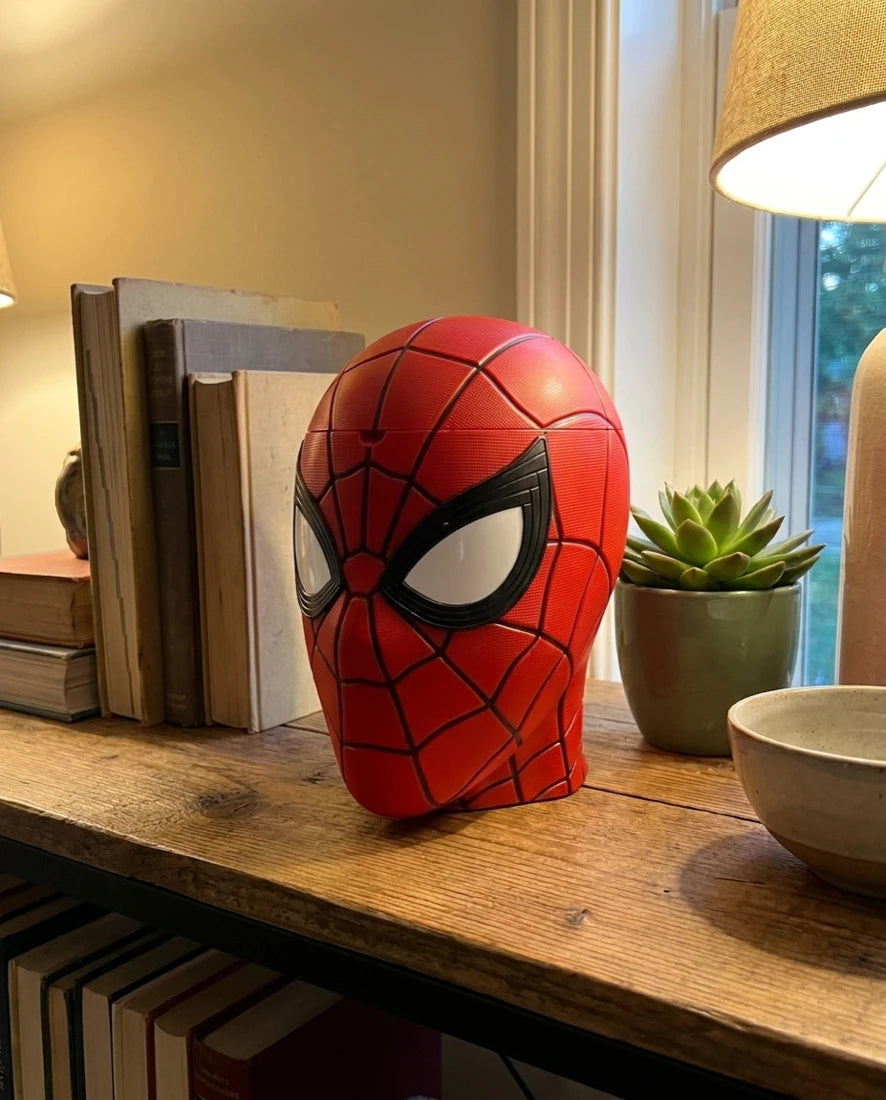 Spider-Man Eimer in den Händen eines Fans